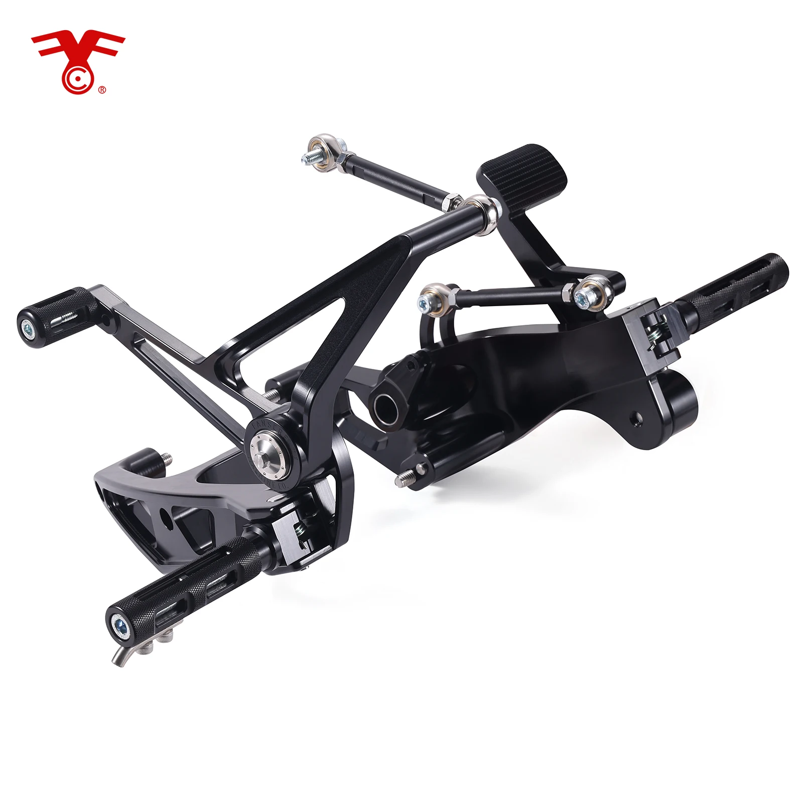 Fanscreate Adjustable Racing Footpegs Folding Anti-Slip for Harley Street Glide/Road Glide 2014-UP