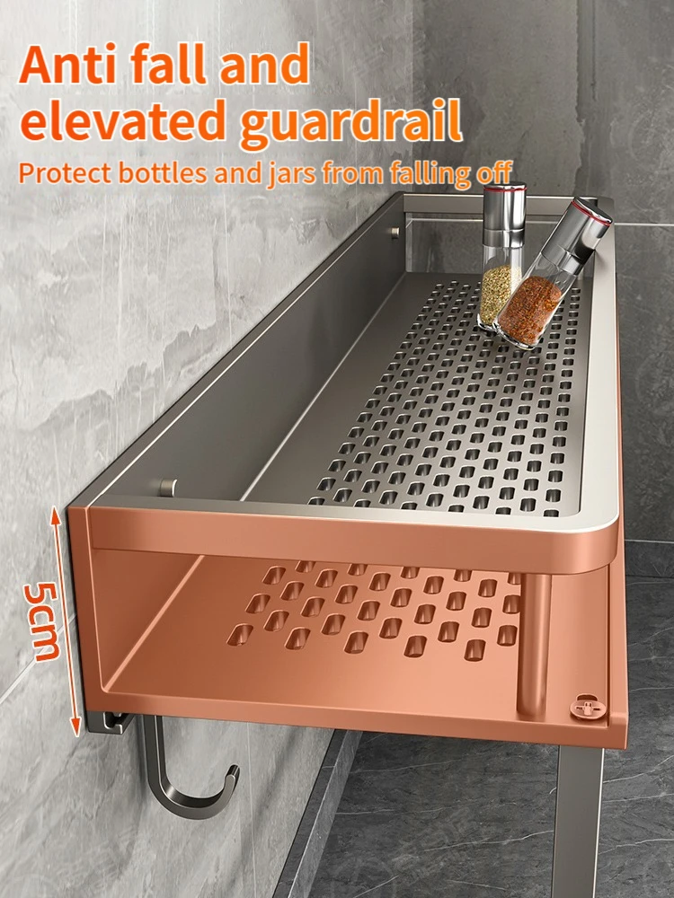 Kitchen Seasoning Rack Kitchen Storage rack Bathroom Rack Waterproof Shower Rack Corner Cosmetic Storage Rack image 2