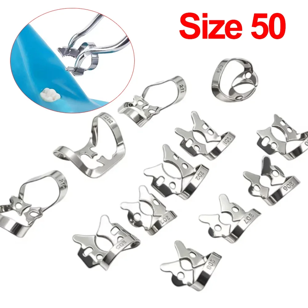 1Pcs Dental Rubber Dam Clamps Endodontic Restorative Barrier Clips Stainless Steel Frame Holder Molar Teeth Dentistry Materials