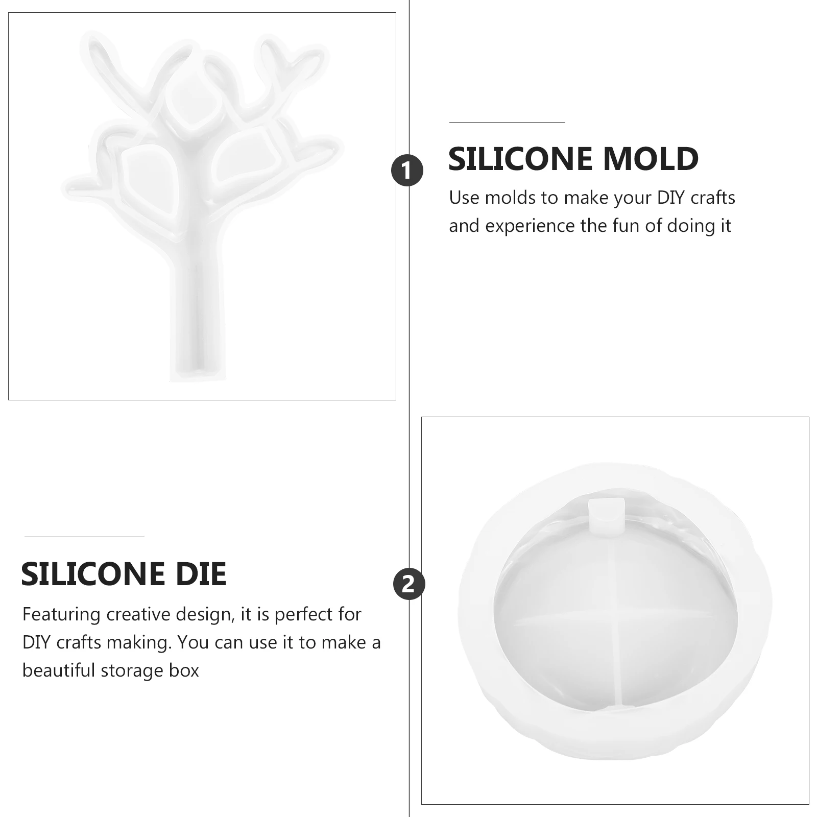 

Box Jewelry Silicone Manual Storage Box Mold Reusable Diy Silicone Die Mold Washable Fadeless Container