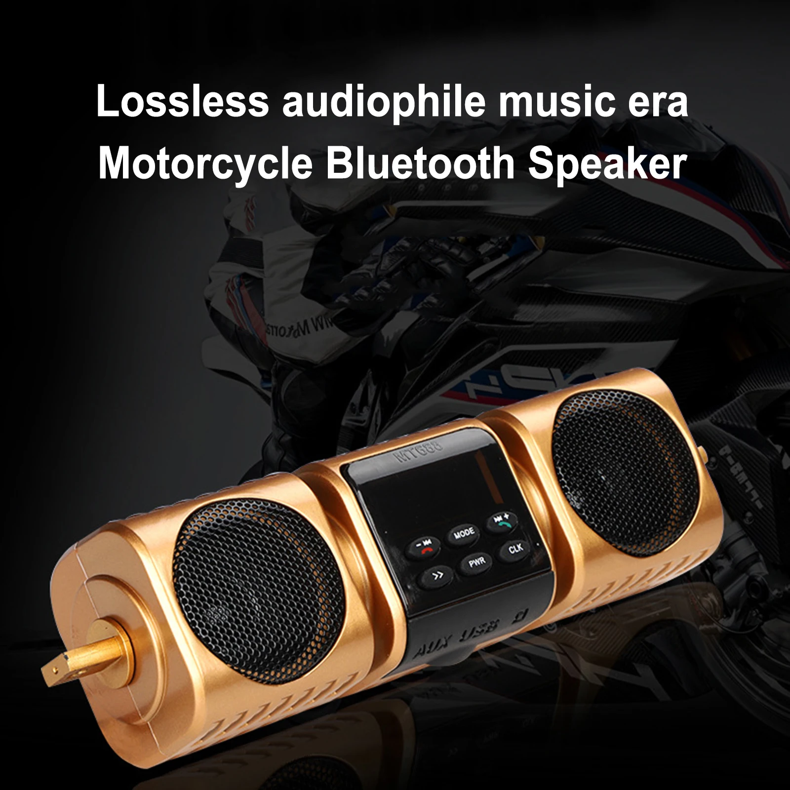 Motorcycle Bluetooth Audio Motorbike Stereo Speaker Radio MP3 Music Player Waterproof