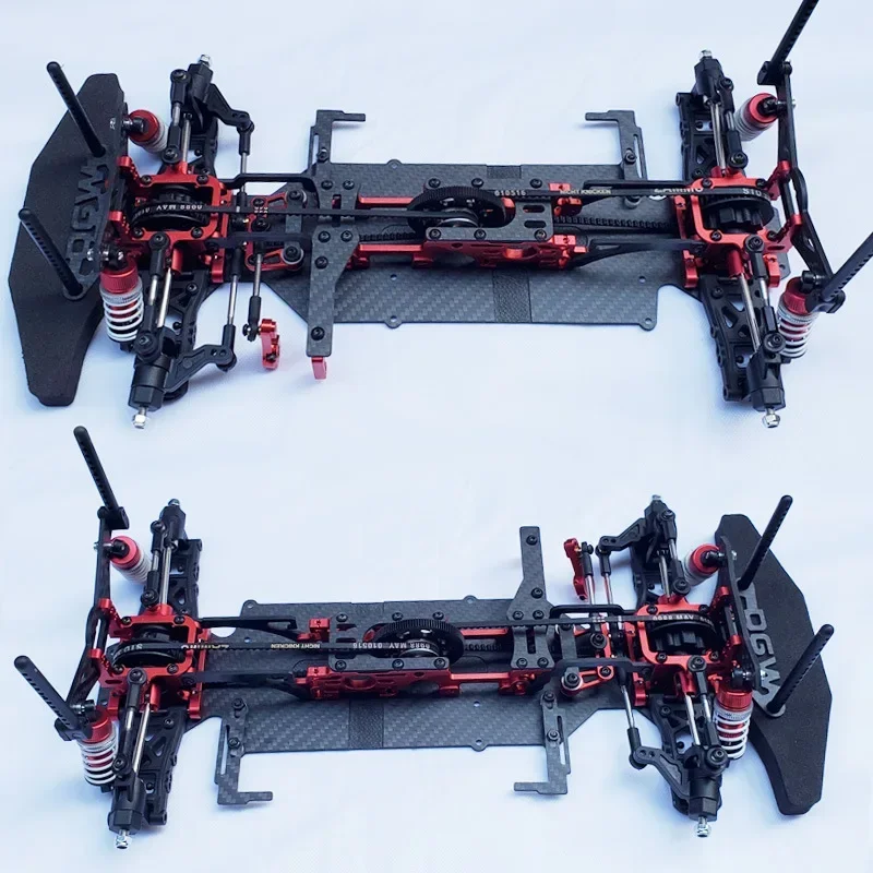 RC รถบนแผนที่รถกรอบ 260mm ฐานล้อ 4WD 4WD ขับรถระบบสําหรับ 1/10 Racing รถอะไหล่อัพเกรดอุปกรณ์เสริม