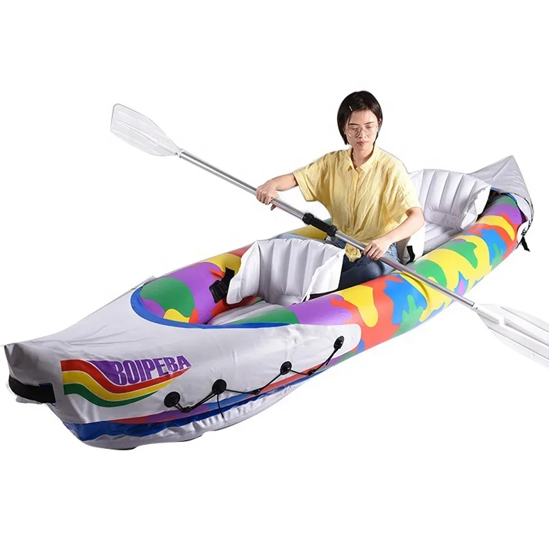 

Sunshine Canoe kayak 3 Person Inflatable Portable Sport Kayak Set Canoe Boat with Aluminum Oars and High Output Air Pump