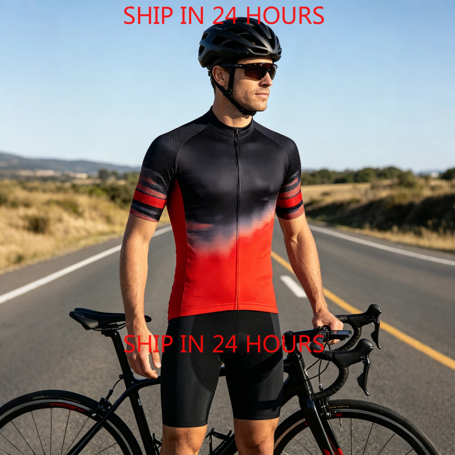 

Cycling Jersey Set New Summer Men Bicycle Cycling Clothing Short Sleeve Mountain Bike Jersey Sportswear Suit