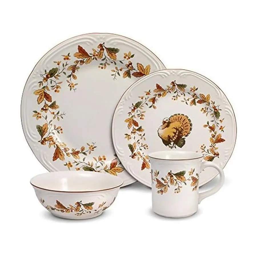 

Autumn Berry 16 Piece Dinnerware Set, Service for 4, Multi Colored