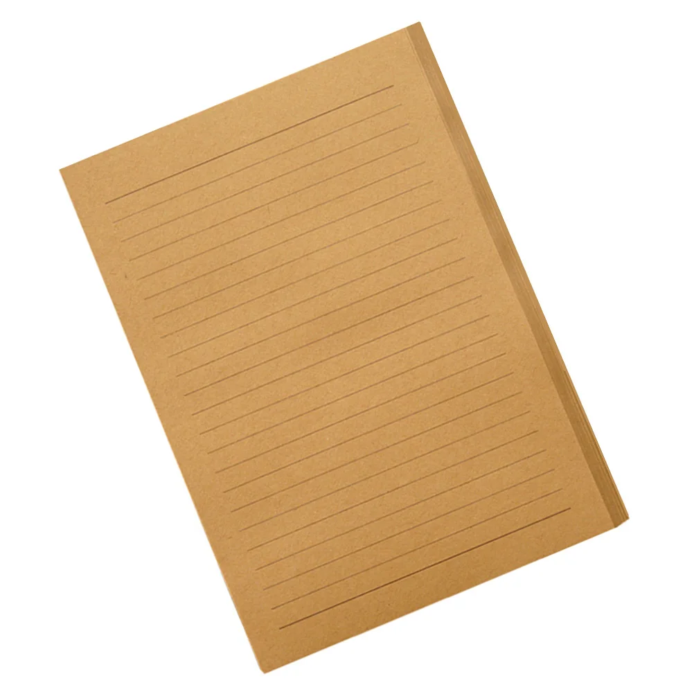 100 Sheets Kraft Paper A5 Letter Writing Office School Stationery Supplies Mail Papers Message Retro