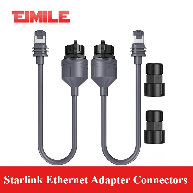 8Cores For Starlink Ethernet Adapter V3/V4 For Gen 3 Cable Extension To Network Coupler Outdoor Waterproof Network Cable Adapter