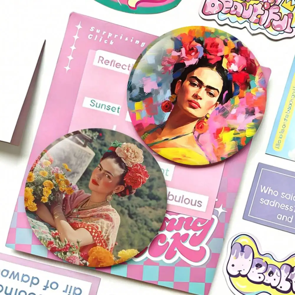 

Art F-Frida K-Kahlo Badges 25 32 44 58 75 mm Round Fans Collect Friends Gifts Brooch Souvenir