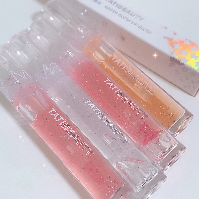 Geléia Hidratante Profunda Líquido Transparente Batom, 6 Cores, Espelho de Água Lip Gloss, Maquiagem Barato e Pequeno, Nova Beleza