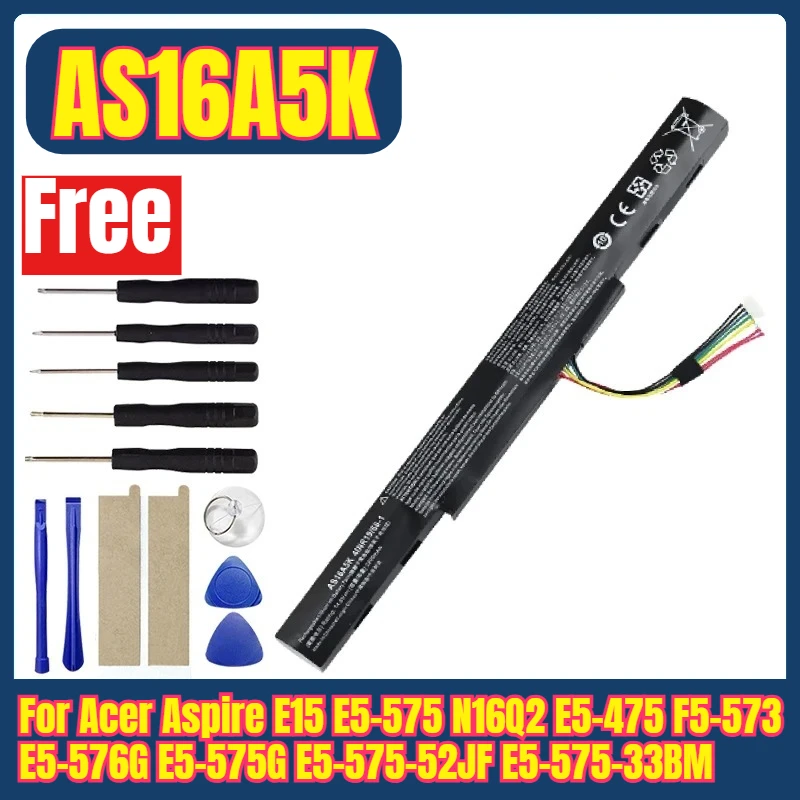

AS16A5K AS16A8K Laptop Batteries for Acer Aspire E15 E5-575 N16Q2 E5-475 F5-573 E5-576G E5-575G E5-575-52JF E5-575-33BM