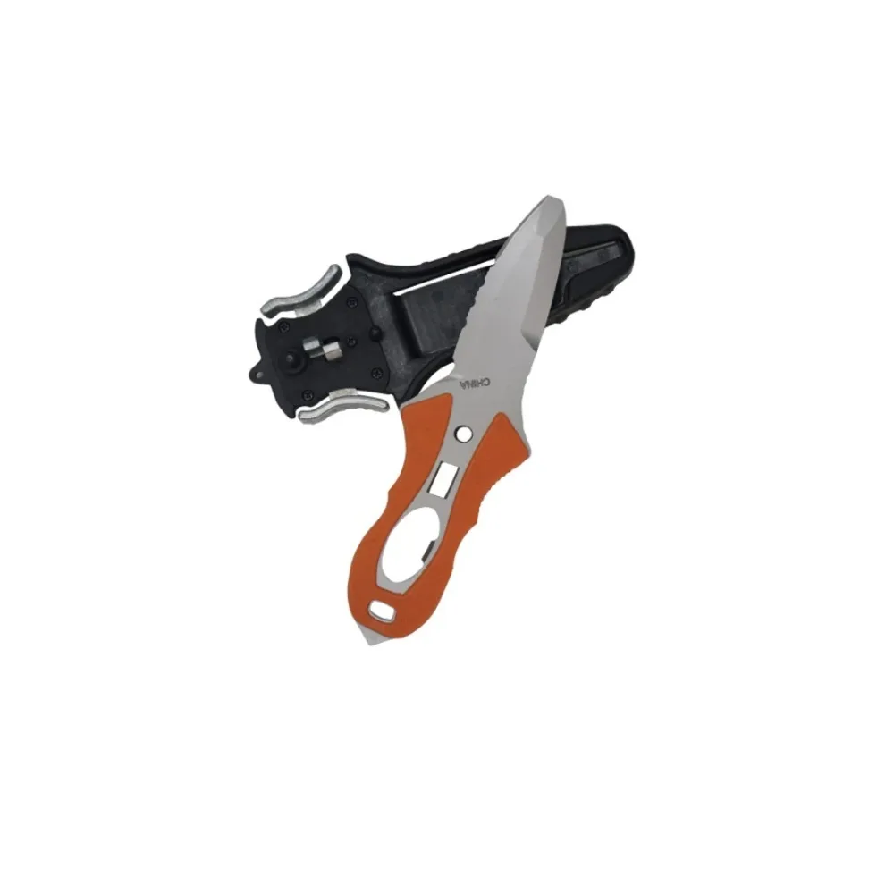 

Water Rescue Knife Outdoor Rope Cutter Titanium Plated Multi-functional Diving Vehicle Portable Lifesaving Knife Equipment
