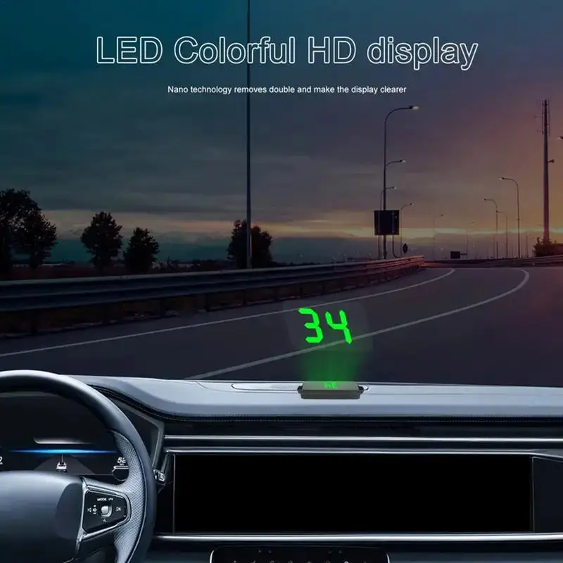 Head Up Display Gps Hud Digitale Snelheidsmeter Plug En Play Voor Alle Auto 'S Big Font Kmh Windscherm Projector Auto-Accessoires