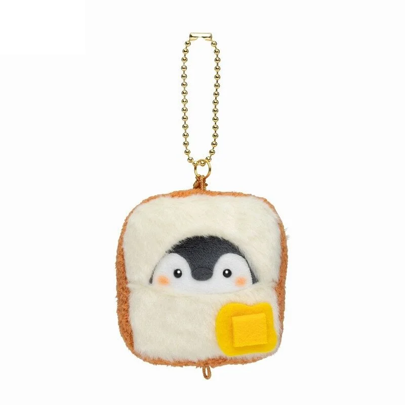 

Kawaii Keychain Plush Cartoon Positive Energy Penguin Food Series Plush Doll Pendant Kawaii Car Accessories