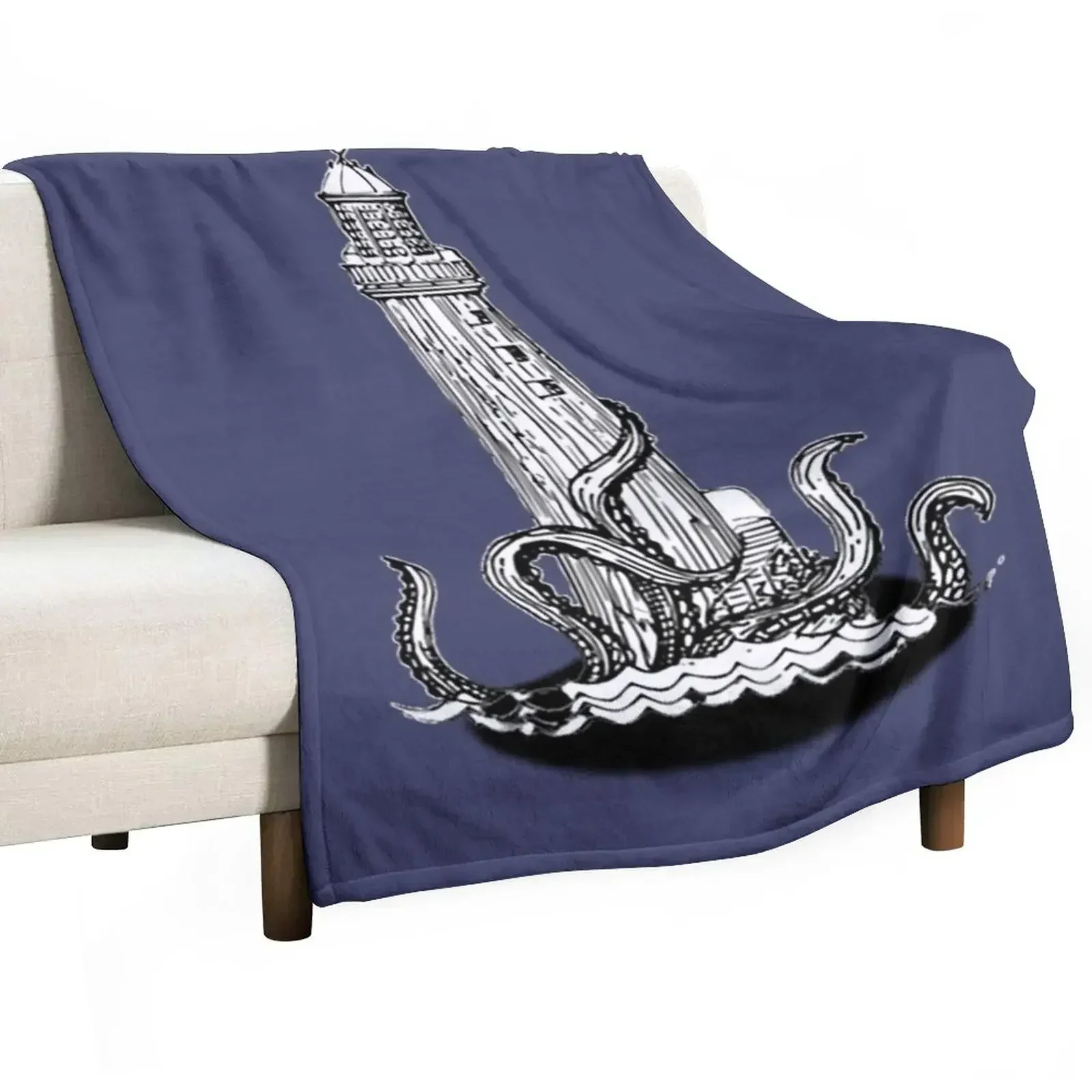 

the lighthouse & the kraken Throw Blanket christmas decoration warm for winter Blankets