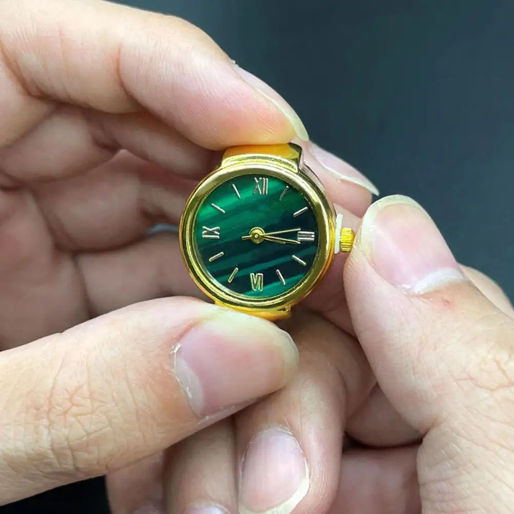 Hot Selling Finger Watch Ring Creative Movement Fashion Accessories Vintage Alloy Shell Quartz Watch Men Jewelry Women Gift