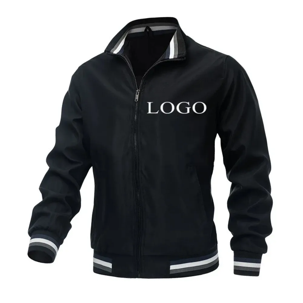 

Your Own Design Brand Logo/image, Personalized Customization Anytime, Anywhere for Men and Women DIY Fashion Stand Up Collar Jac