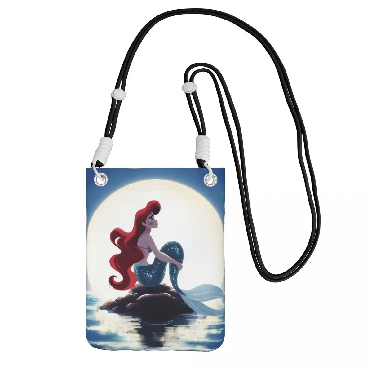 

Custom The Little Mermaid Mobile Phone Bag for Women Men Animation Shoulder Crossbody Bag Suitable Coin Purse Mini Purse Wallet