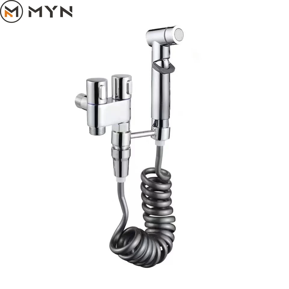Gun Grey Toilet Partner Gun Syringe Gun Ashes Multifunctional Pressure Nozzle One Into Two Double Charged Cleaning Sprayer Set