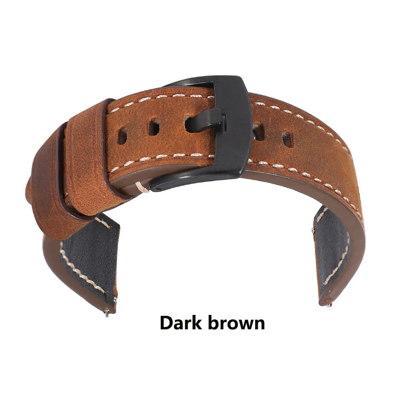 Cinturino in pelle vintage per Samsung Galaxy Watch 20mm 22mm 24mm Accessori per cinturini modello Crazy Horse per Huawei Watch