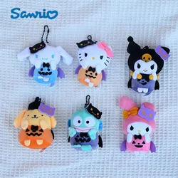 Sanrio Cartoon Anime Halloween Kuromi Cinnamoroll Mymelody Pachacco Backpack Keychain Pendant Plush Toy Doll Gift for Girls