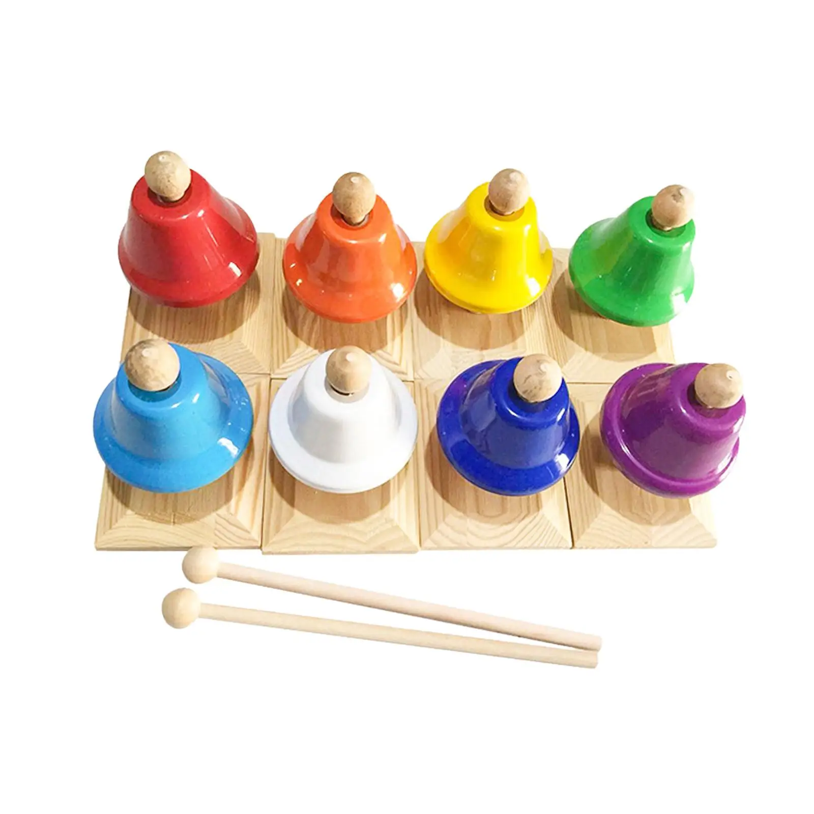 Hand Bells Baby Percussion Instrument Toy With Mallet for Children