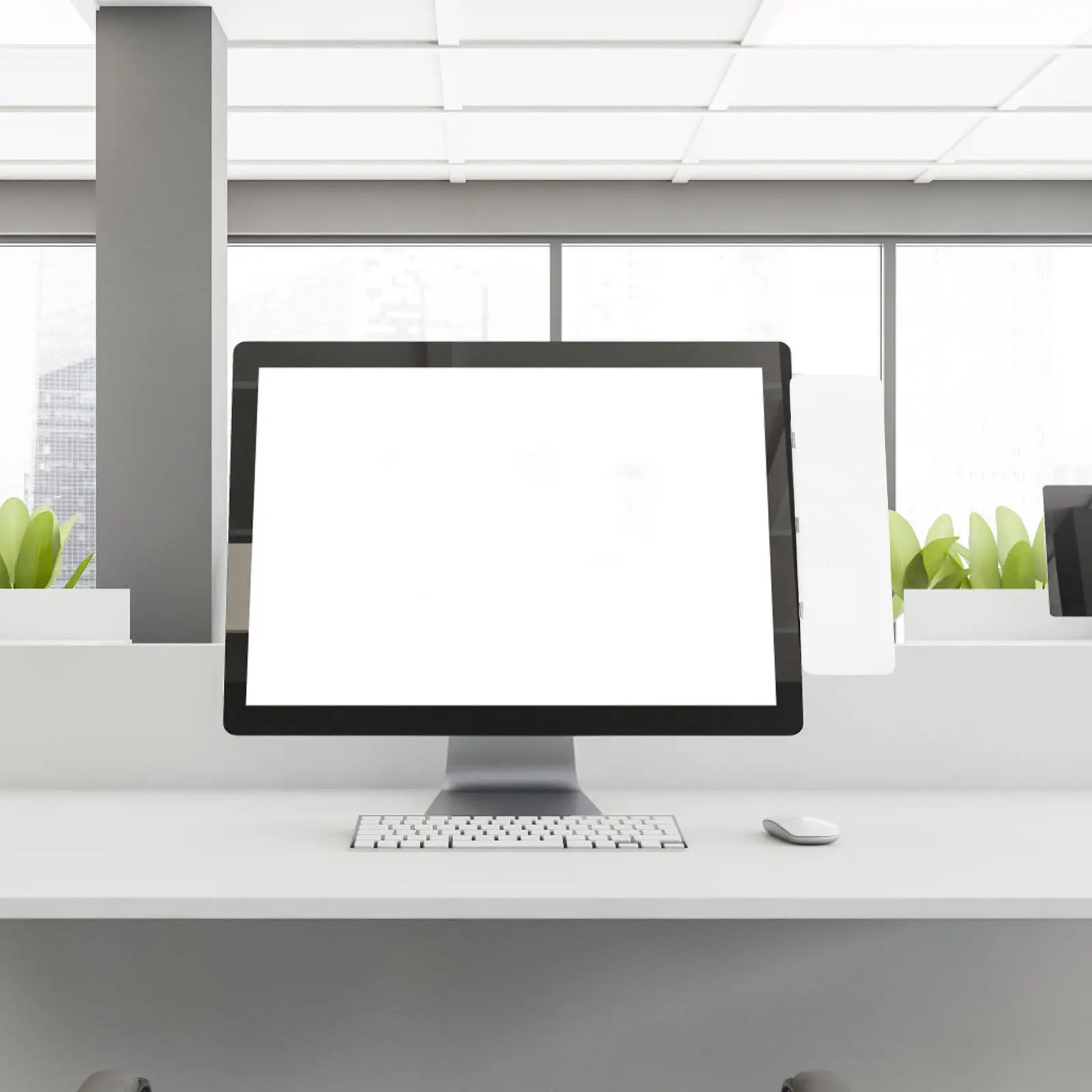 Desktop Memo Board Holder Computer Monitor Magnetic Side Panel Office Screen Message