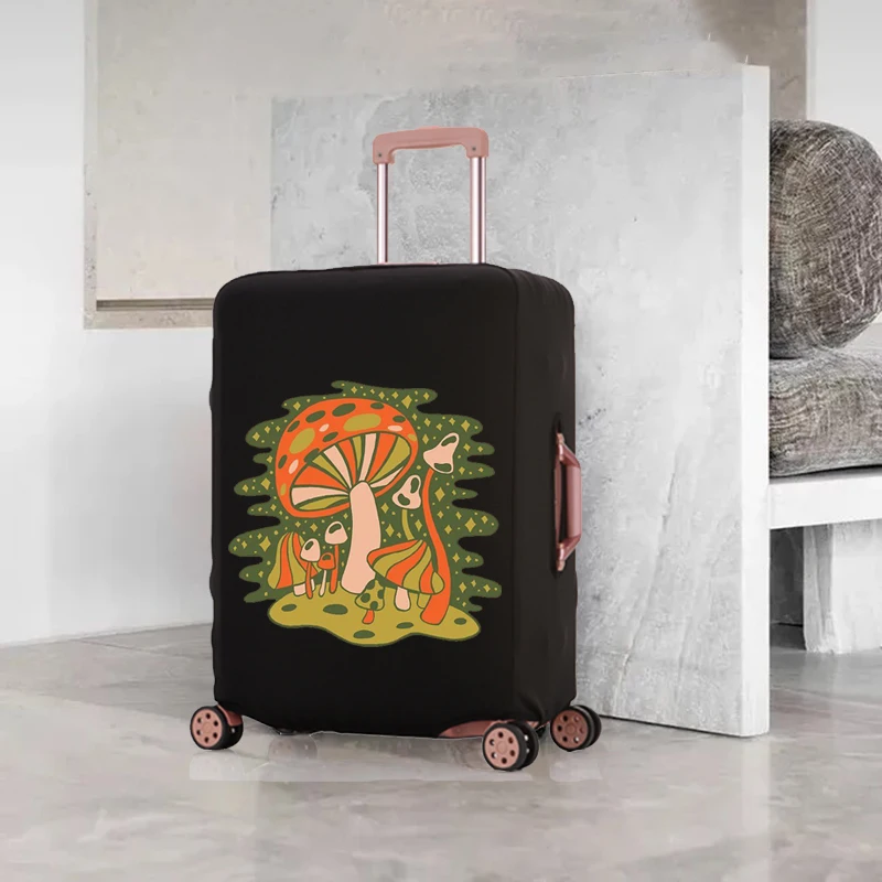 For 18-32 Inch Mushroom Print Luggage Cover Thicker Protective Cover Removeable Luggage Cover Anti-scratch Protective Cover