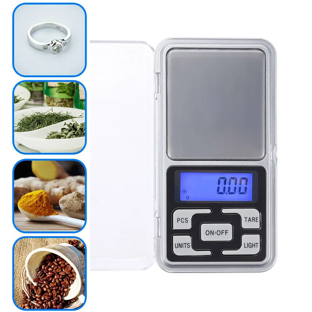 Mini Electronic Scales High Precision 500gx0.1g Pocket Digital Scale for Gold Sterling Jewelry Balance Gram For Kitchen Scale