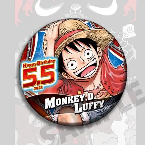 One Piece Anime Badge Pin Set Luffy Zoro Robin Sanji Collectible
