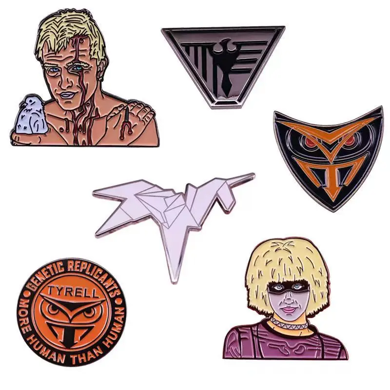 Horror Blade Runner Enamel Pins Sci Fi Movie Badges Mens Denim Jackets Backpack Pins Jewelry Accessories Gifts