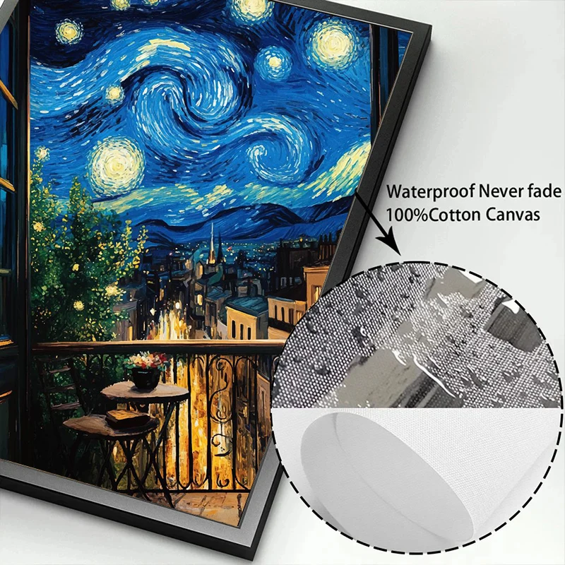 مجردة فان جوخ المشهد المشارك يطبع دار أوبرا سيدني ليلة مليئة بالنجوم حائط لوح رسم الفن لغرفة المعيشة ديكور المنزل