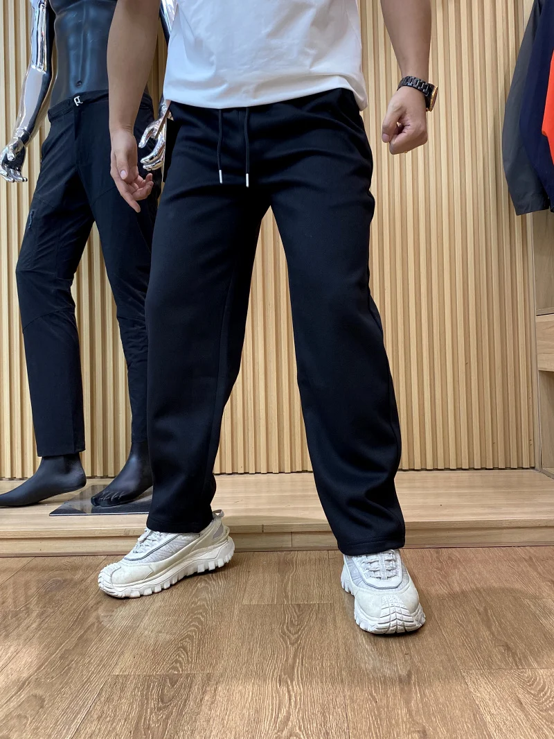 

Men's Winter Thiened Fce Lined Elastic Waist Casual Pants Straight Leg Cotton Polyester Blend Comfortable Breathable