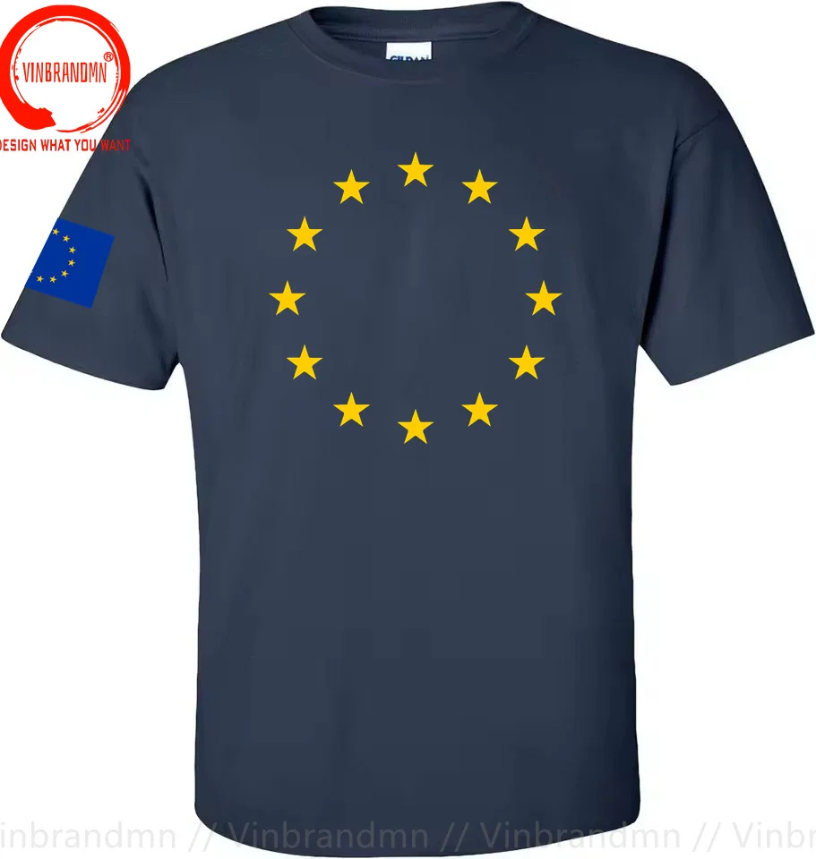 European Union United in Diversity EU EUR Men T Shirt New Fashion Classic Jerseys Nation Team 100% Cotton Tshirt Fitness Clothes