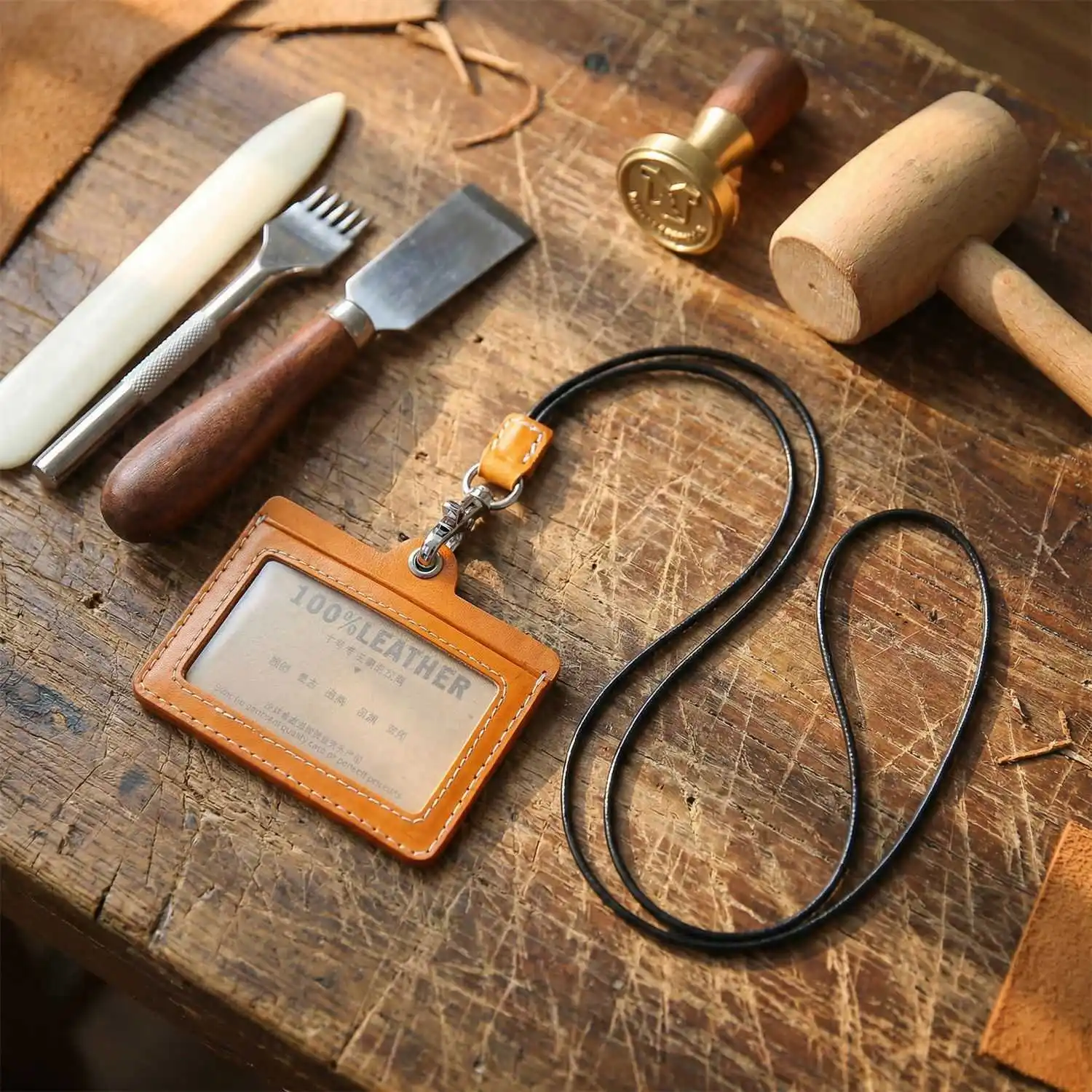 handmade-vintage-top-layer-cowhide-leather-business-card-holder-plant-tanned-luggage-accessory-commuting-id-card-case