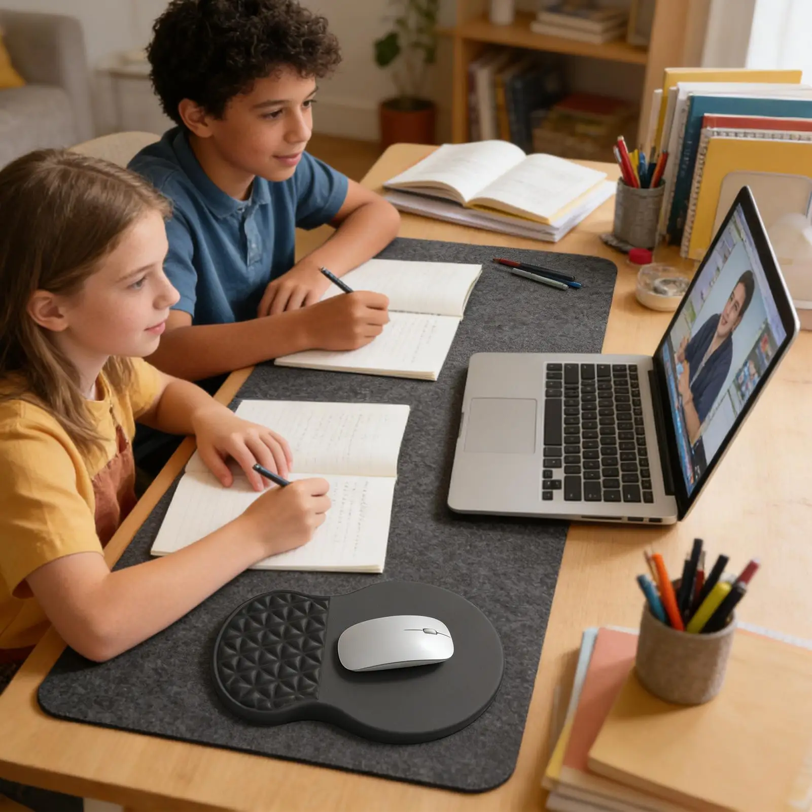 Mouse Mat Ergonomic Non-Slip Mousepad Large Mouse Pads For Table For Tabletop Office Cubicle Home Work Laptop Keyboard Play