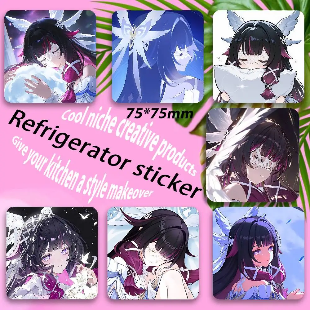 G-Genshin Columbina Impact Vintage Anime Fridge Magnetic Refrigerator Memorial Gifts For Kitchen Office Locker Travel Home Deco