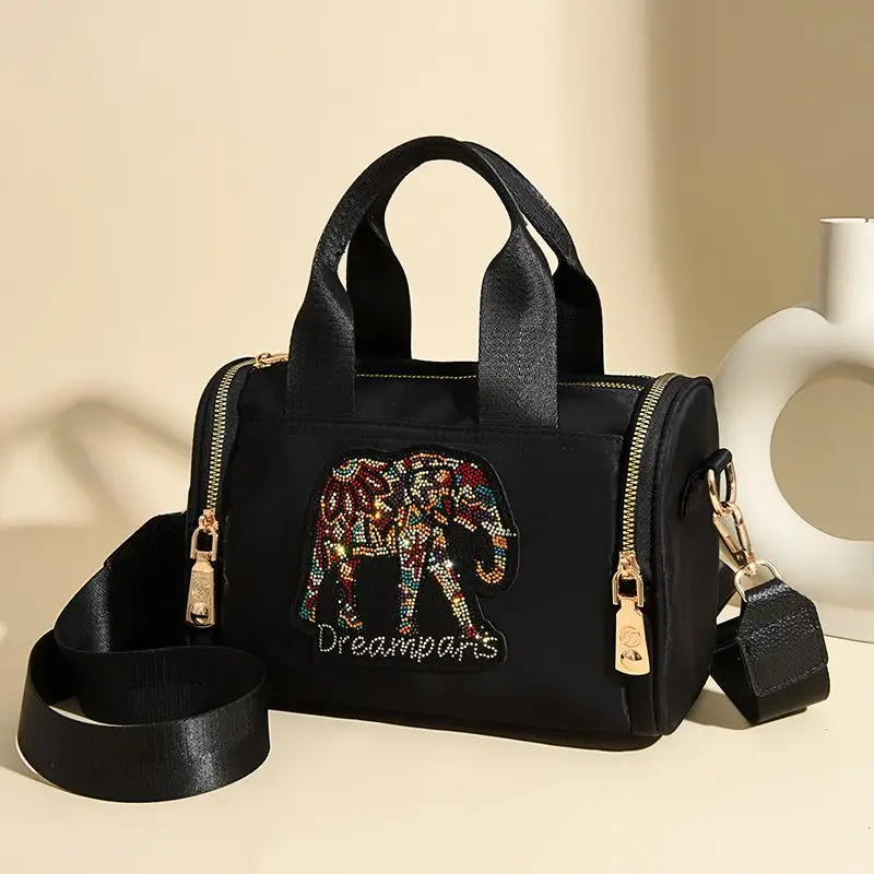 

Oxford Pillow Bag Women's New Diamond-encrusted Handbag Large-capacity Versatile Shoulder Messenger Bag High Appearance Level