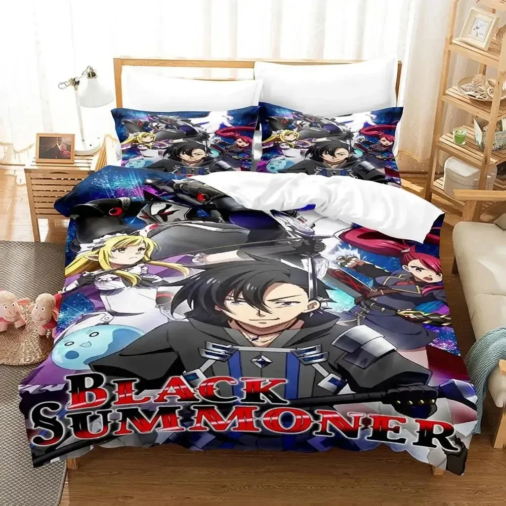 3D Print Anime Black Summoner Bedding Set Duvet Cover Bed Set Quilt Cover Pillowcase Comforter king Queen Size Boys Adult