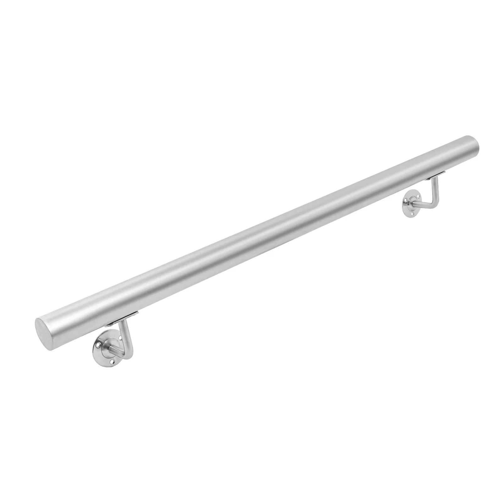 

Wall Mounted Stair Handrail 3.6m, Stainless Steel Grab Bar 5.1cm 200lbs Capacity for Elderly Children Home Office Safety Silver