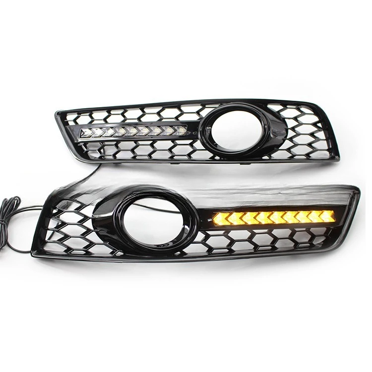 

Suitable for 07-12 Audi A3S3RS3 sports modified LED daytime running light through hole fog light frame lower mesh grille