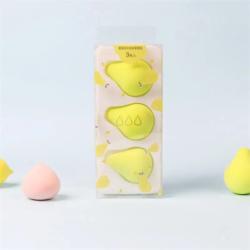 Wet & Dry Skin-Friendly Sponge Makeup Egg Powder Puff Beauty Eggs Fruit Series Kit Cute Mini Soft Beauty Tools Non-Powdered