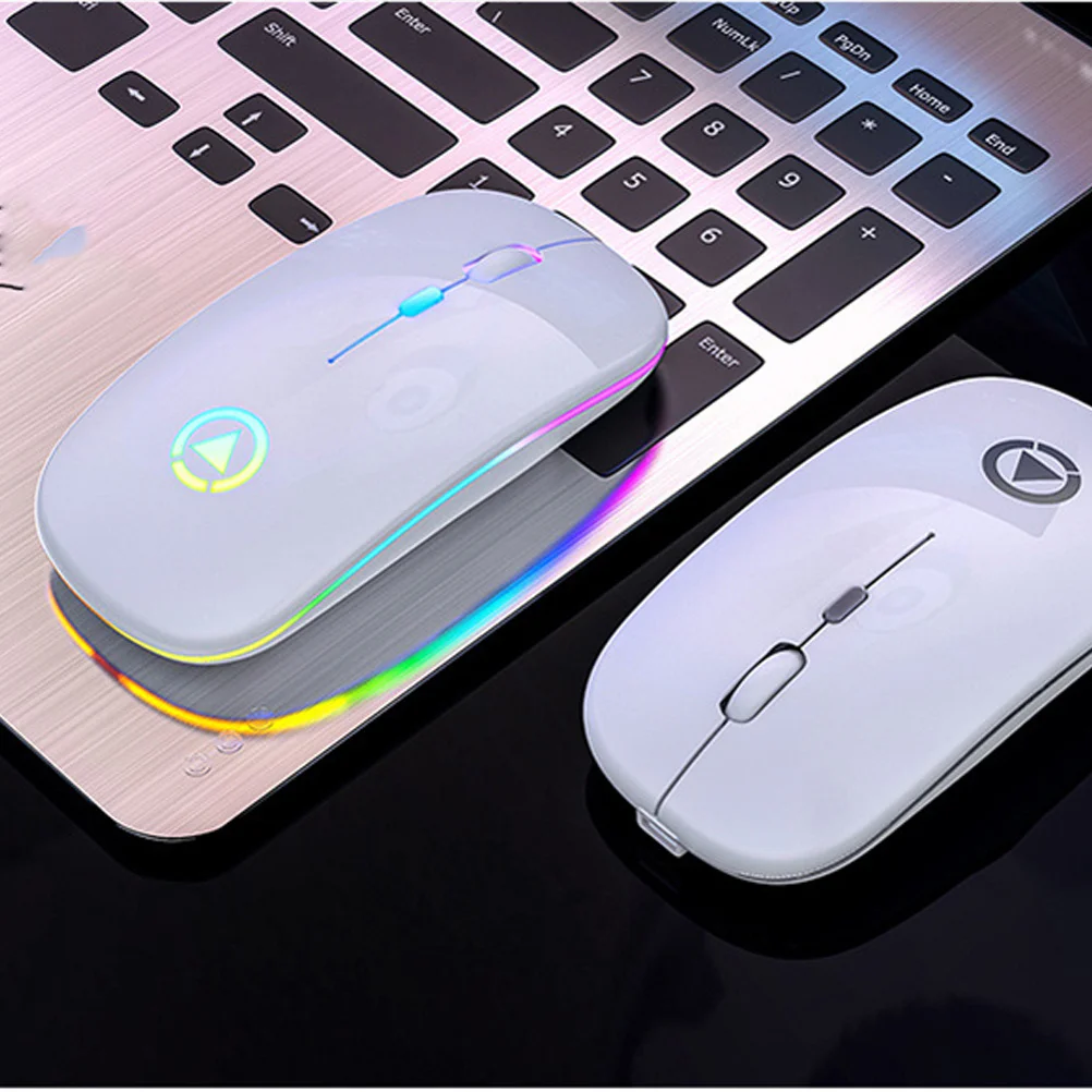 

Wireless Charging Mouse 2.4G Rgb Gaming Mouse 4-Button Ergonomic Design For Computer Laptop Silent Rechargeable Colorful Light