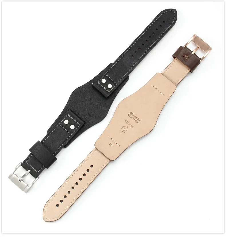 For Fossil Ch3051 Ch2564 Ch2565 Ch2891 Tray Waterproof Sweat-Proof Soft Comfortable Leather Men\'s Watch Band Accessories 22mm