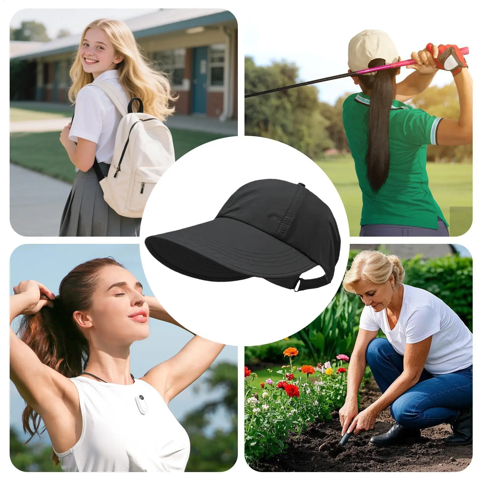 

UV Protection Hat Adjustable UV Protection Breathable Portable Sports Sun Hats Visor For Women Men Outdoor Beach Travel Camping