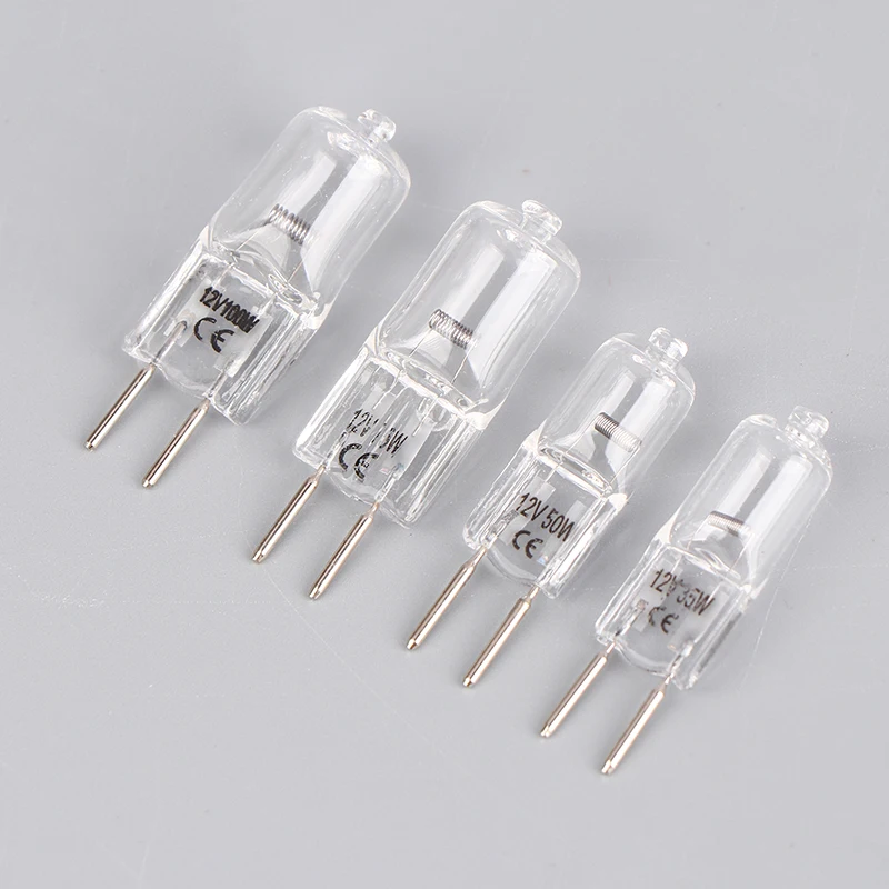 * New 1Pc G6.35 12V 20W 35W 50W 70W 100W Bulb Machine Work Lamp Bulb G6.35 Aroma Lamp G6.35 Microscope Optical Instrument Bulb