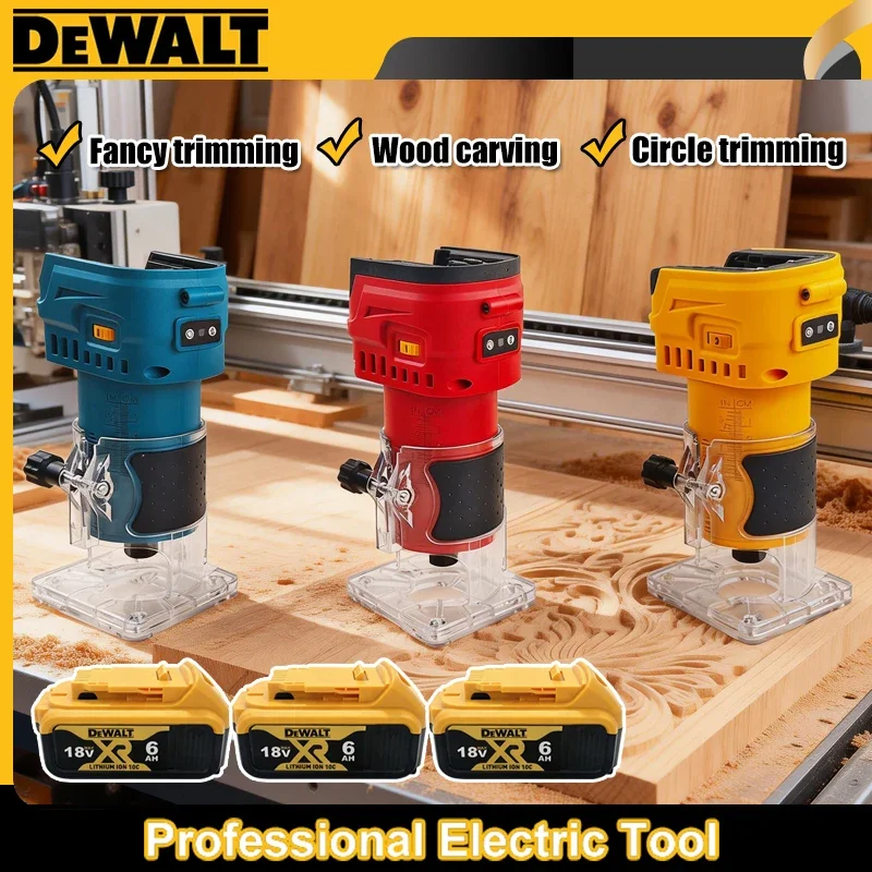 

DeWalt Brushless Lithium Battery Woodworking Trimming Machine Household Rechargeable Electric Tool For Makita/Milwaukee