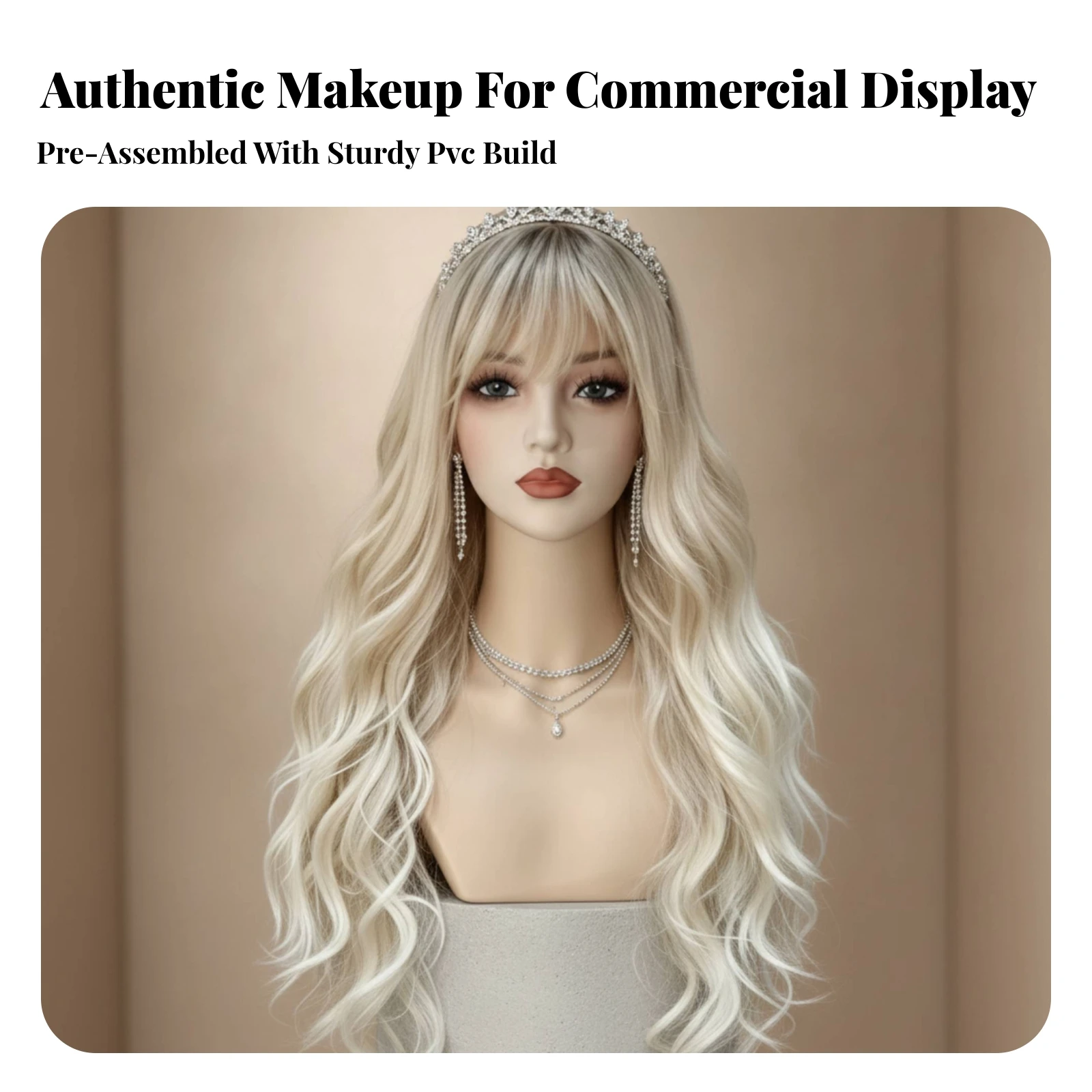 Mannequin Head with Shoulders Realistic Mannequin Bust with Torso Base Manikin Head with Shoulders Natural Sturdy