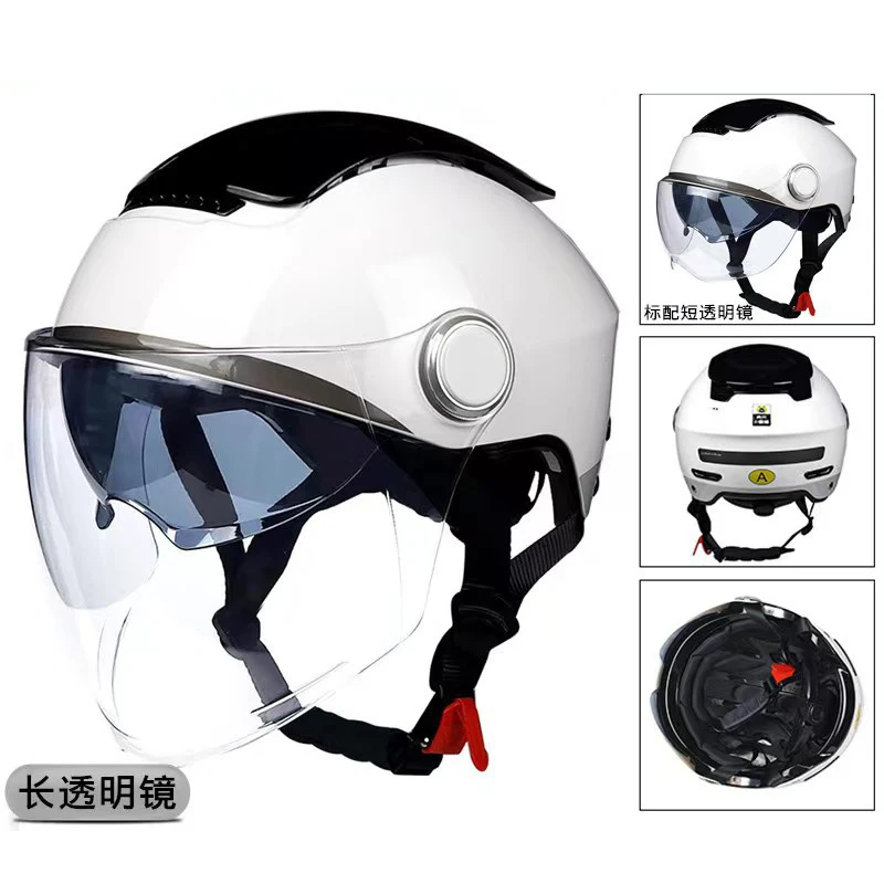 

Motorcycle Half Helmet Breathable Electric Bike Open Face Helmet Retro Carbon Fiber Motorcross Hard Hat