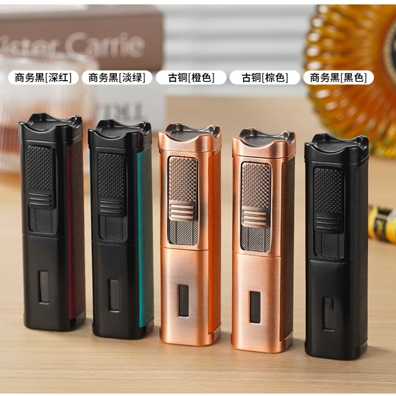 New 4-in-1 Three-prong Direct-injection Blue Flame Lighter Multi-functional Direct-injection Cigar Lighter Creative Personality - view 6
