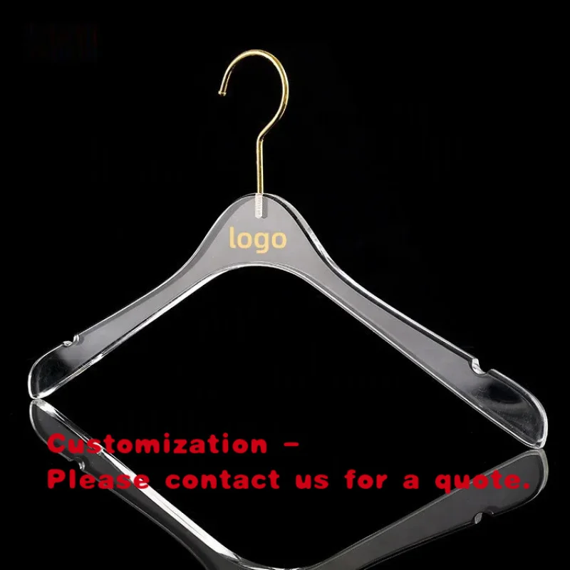 custom.High End Plastic Clothes Hanger Customized Acrylic Clothing Hanger Garment Shop
